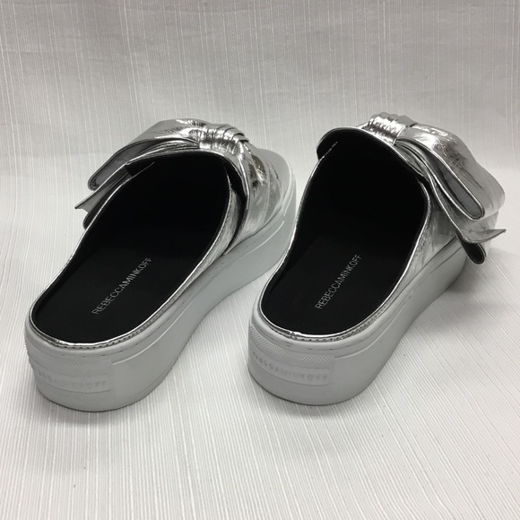 REBECCA MINKOFF New Silver Slide On Shoes - Picture 5 of 7